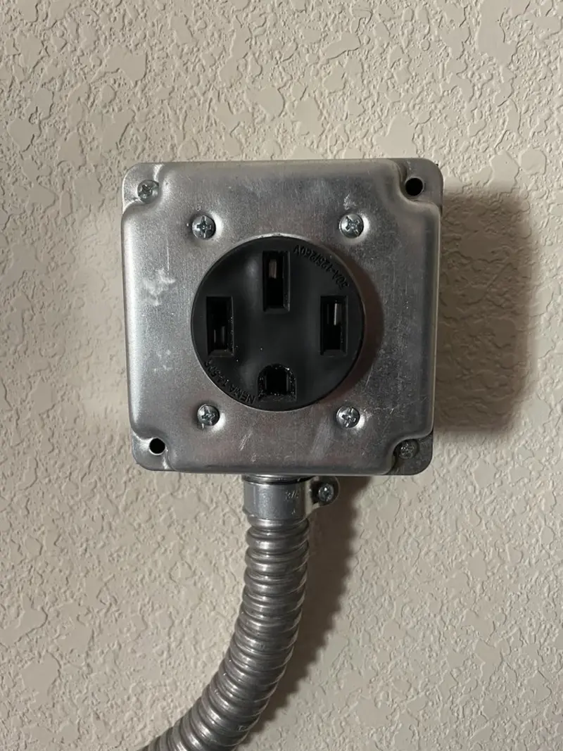 NEMA 14-50 outlet installed for Electrical Panel Upgrade in Baker